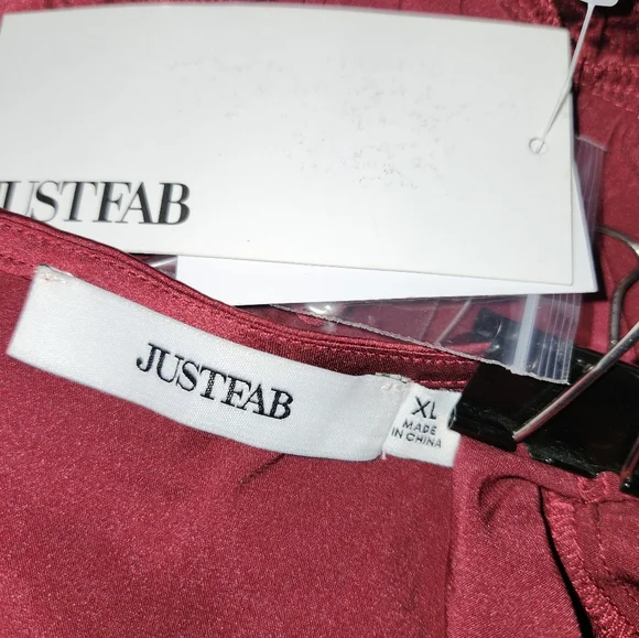 JustFab | Burgundy Silky Dress NWT - Picture 5 of 6